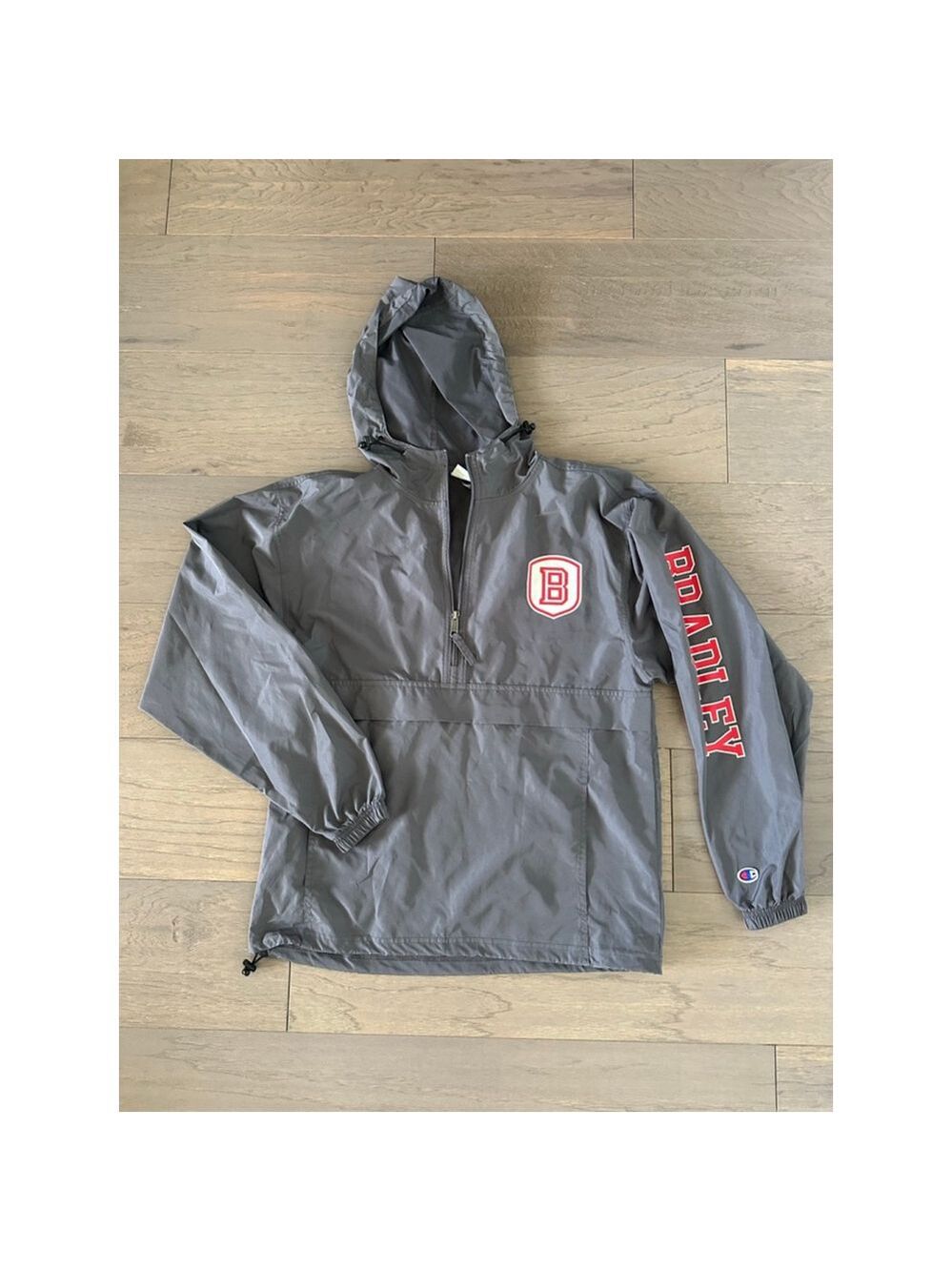 Champion Men's Gray Bradley University Braves Windbreaker Jacket